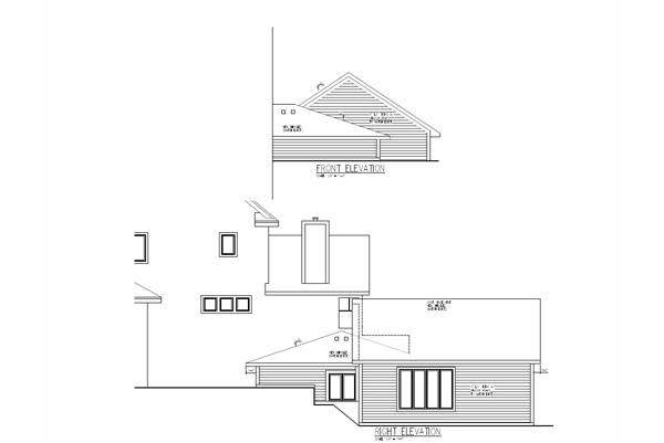 SIM Room Addition Exterior Left and Right Elevations