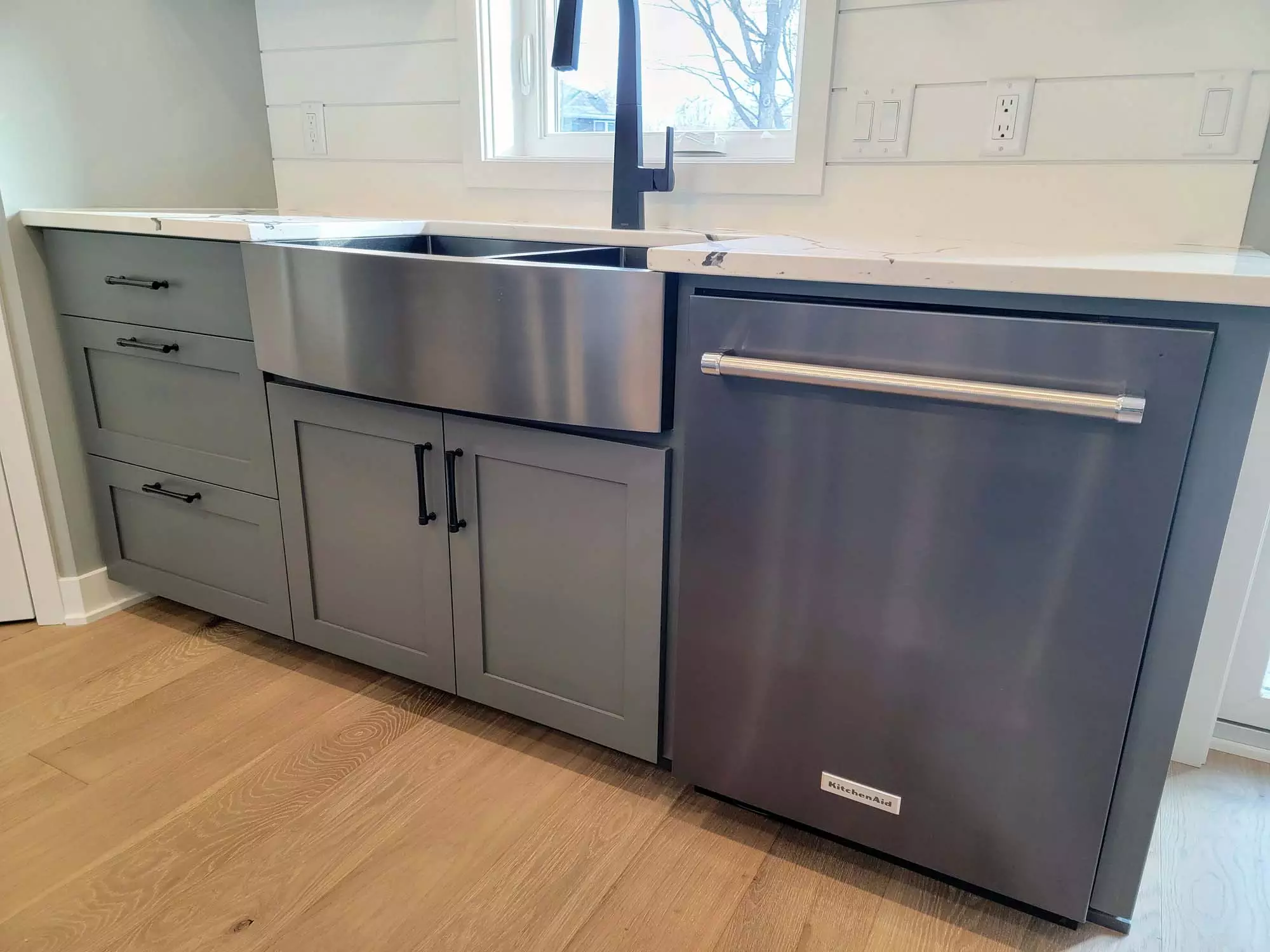 Matte Black Stainless-Steel sink, Apron Front