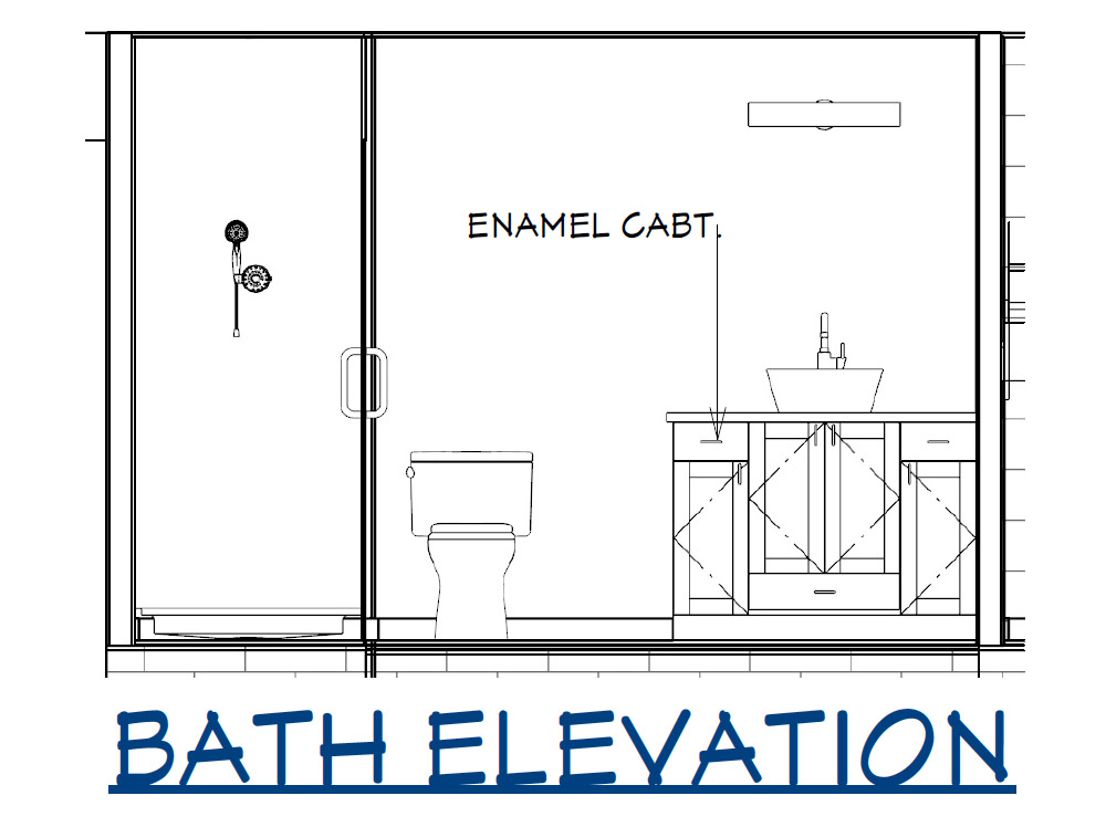 Blaine Lower Level Finish Bathroom Plan Elevation