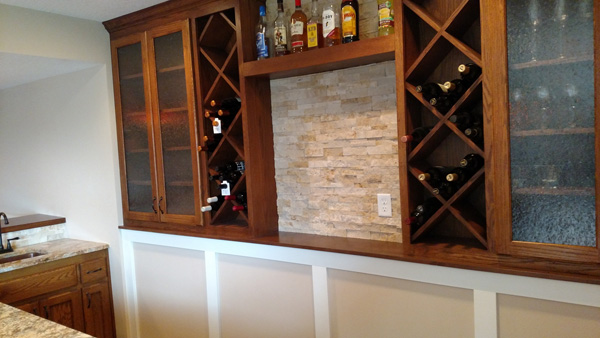 Wet Bar Custom Wall Cabinets