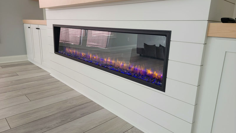 Hugo Lower Level Finish 80″ LED fireplace