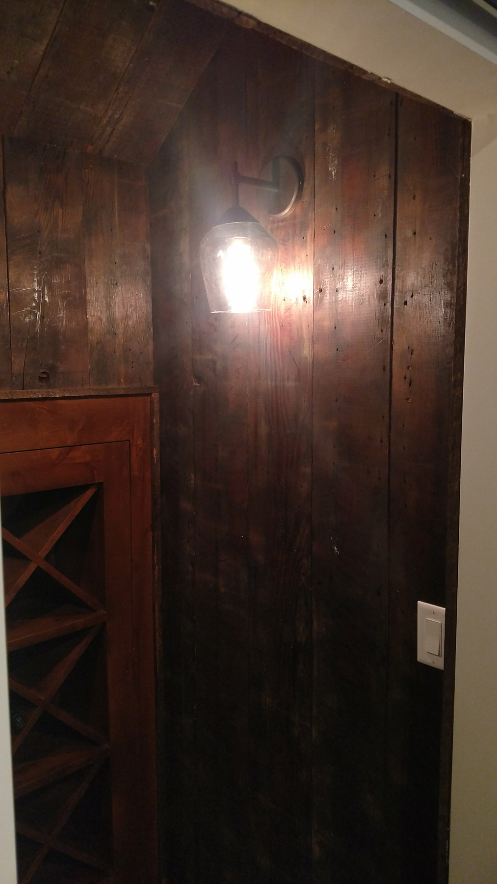 Reclaimed barn-wood accents