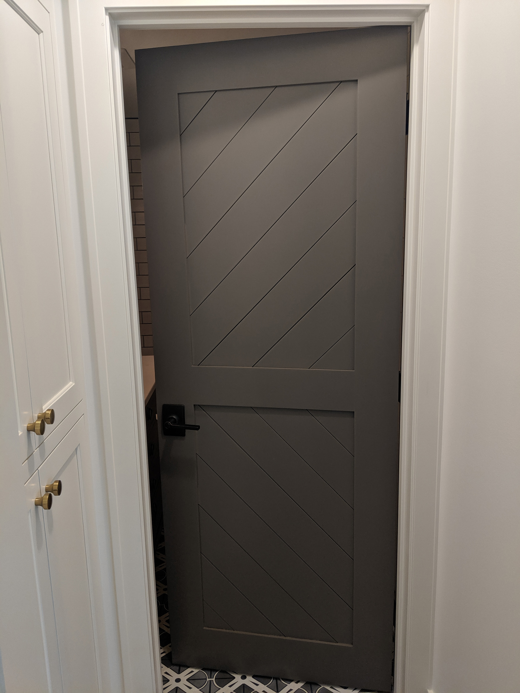 Custom V-Grooved shiplap 2- panel door