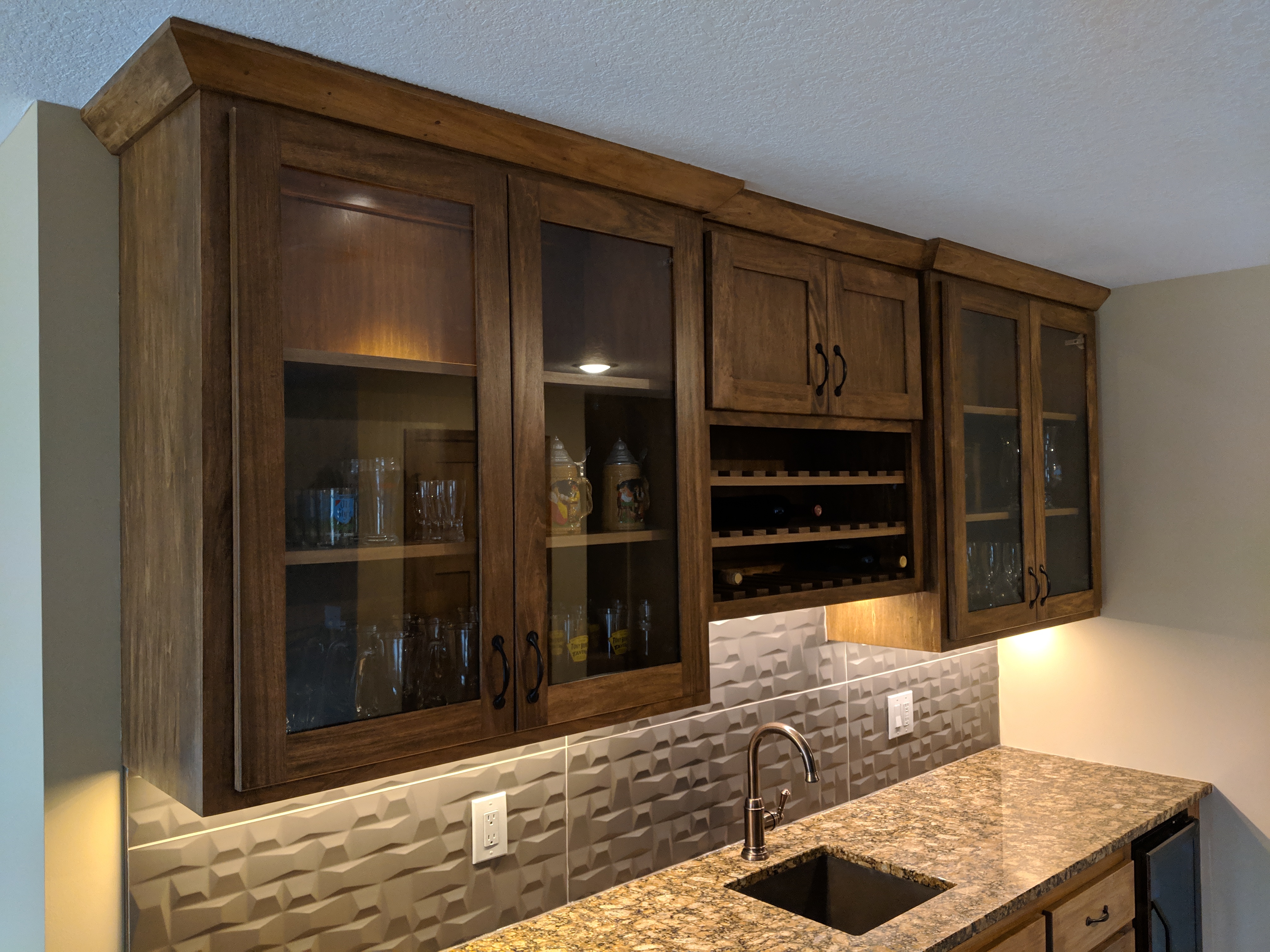 Poplar Millwork Cabinets Lower Level Finish Blaine Mn