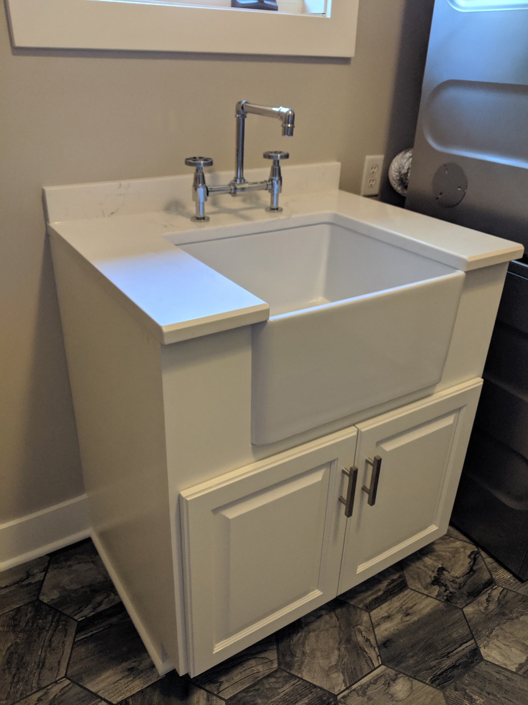 Tjb Remodeling Mudroom Laundry, Utility Sink With Countertop