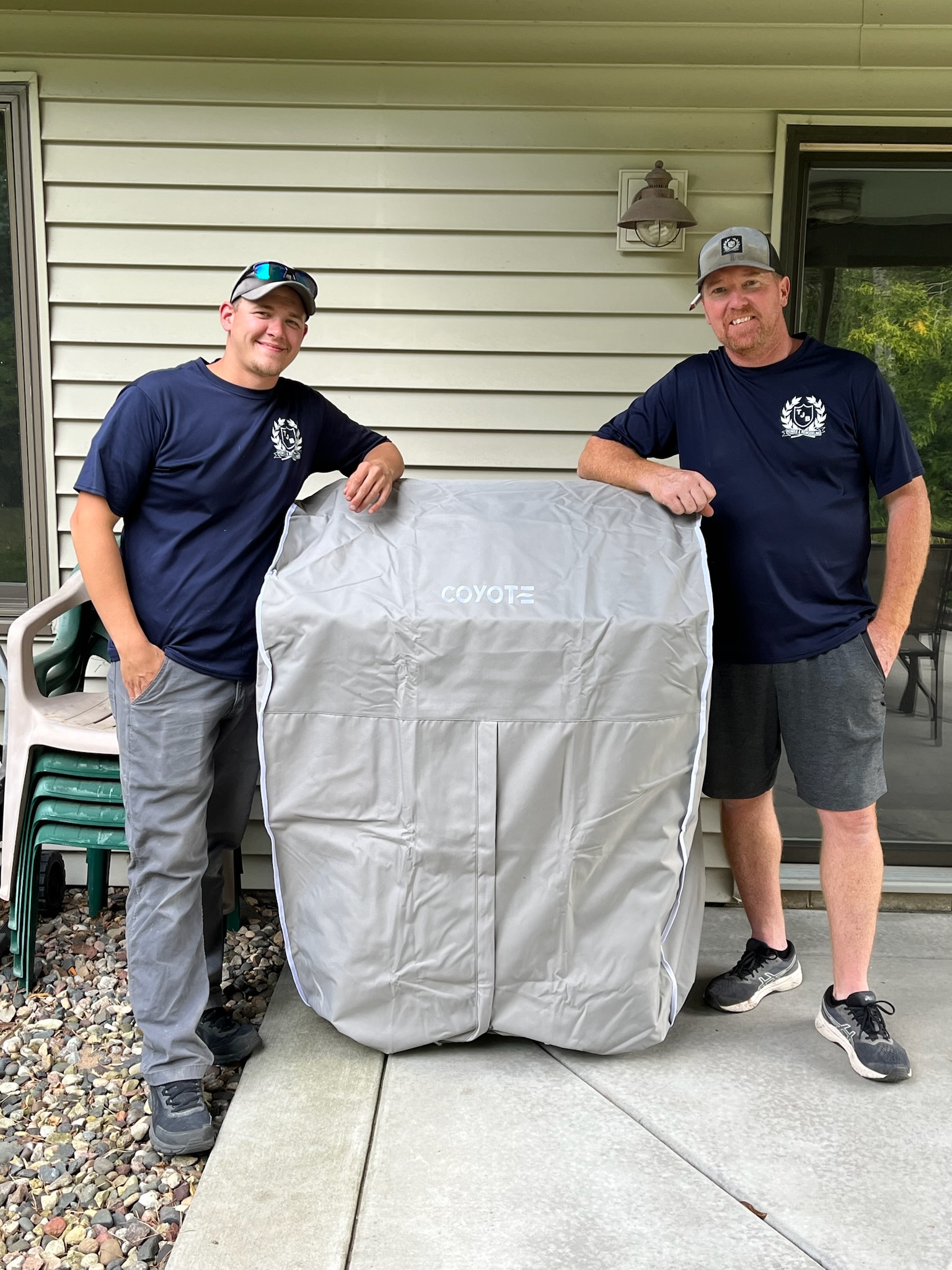 Jason and Joe delivered Coyote grill