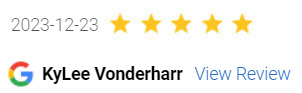 5 Star Google Review by KyLee