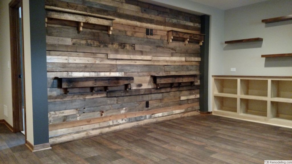 Blaine Lower Level Brew Room With Reclaimed Wood