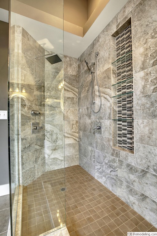 Marble Tile Shower Wall