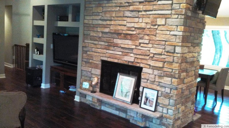 Family Room Fireplace & Niches Finished