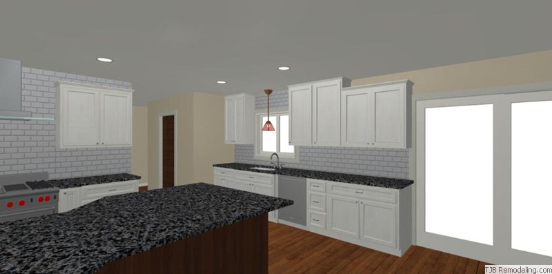 Kitchen, Sink Wall Design Plan