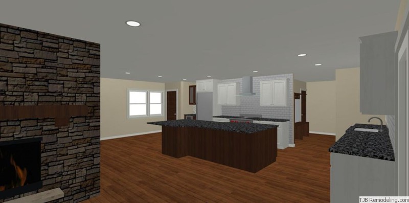Kitchen Design Plan View From Living Room