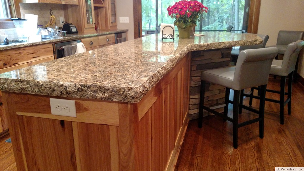 Granite tops w/ 2-1/2? thick chisel face island top