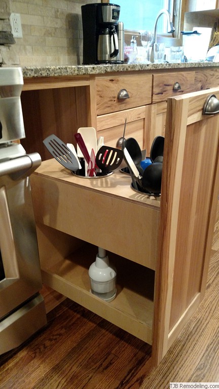 Pull-out utensil organizer