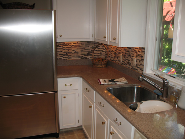 Kitchen Before Remodel - stainless steel sink to be replaced with farmhouse sink